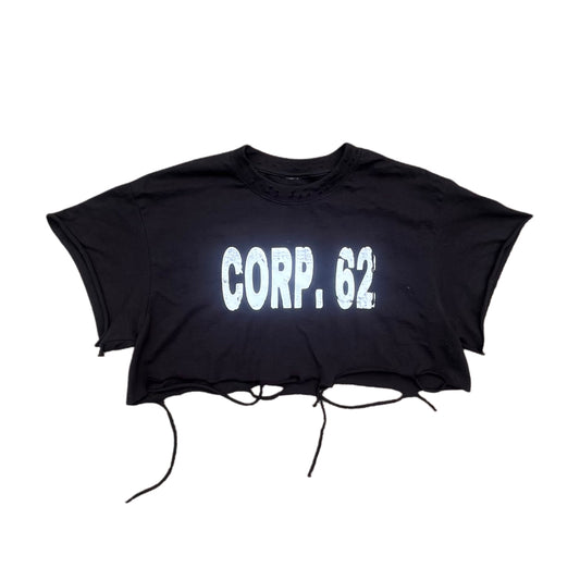 CORP. 62 DISTRESSED CROP TOP